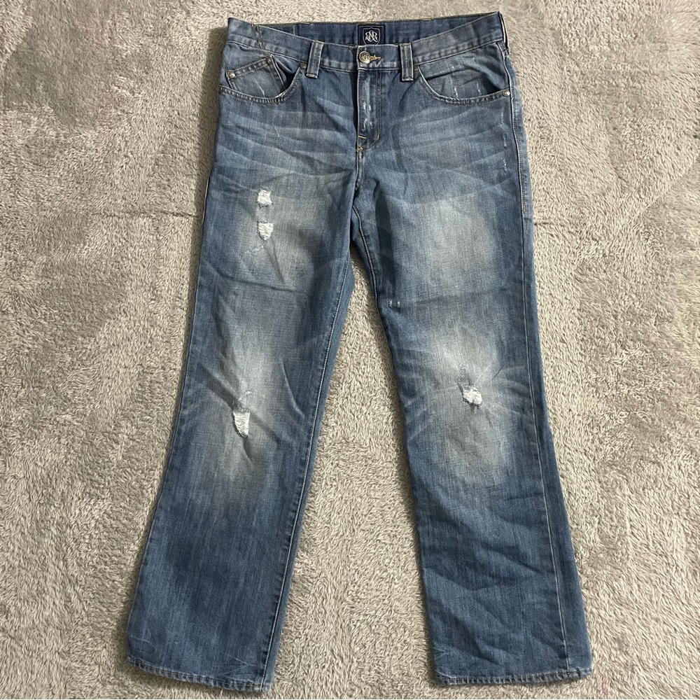 Rock & Republic Jeans Mens 36x32 Torque Style Distressed Medium Wash High Rise‎